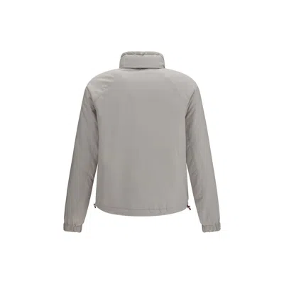 Brunello Cucinelli Gray Polyester Shell Jacket In Gray