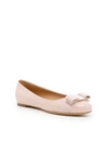 Ferragamo Varina Patent Leather Ballerinas In Bonbon|rosa