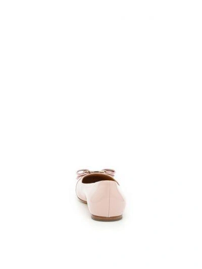 Shop Ferragamo Soft Patent Varina Ballerinas In Bonbon|rosa