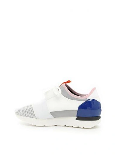 Shop Balenciaga Running Race Sneakers In Bl Gr Ro Bl|bianco