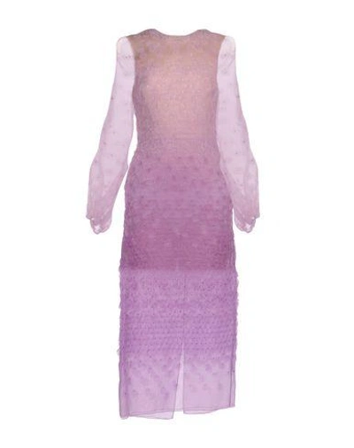 Jenny Packham 3/4 Length Dress In Purple