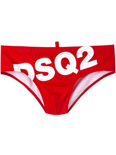 Dsquared2 Logo印花三角泳裤