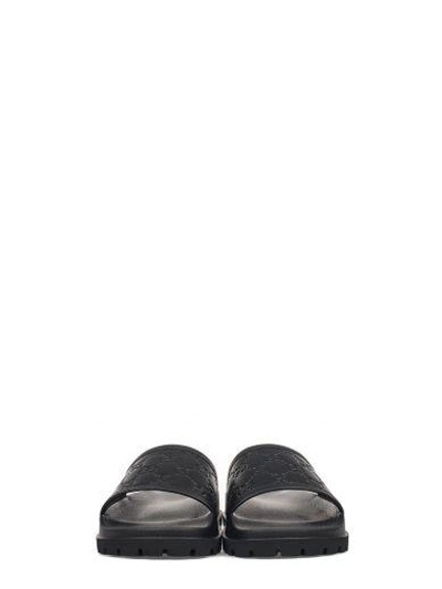 Shop Gucci Black Ssima Sandal