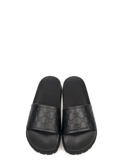 Shop Gucci Black Ssima Sandal