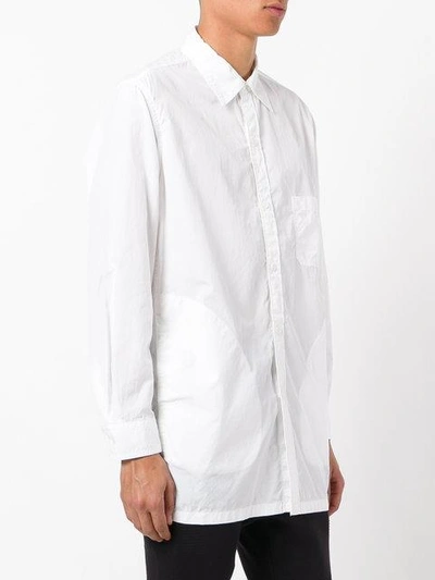 Shop Yohji Yamamoto Oversized Long Sleeve Shirt In White
