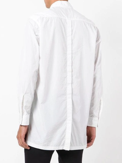 Shop Yohji Yamamoto Oversized Long Sleeve Shirt In White