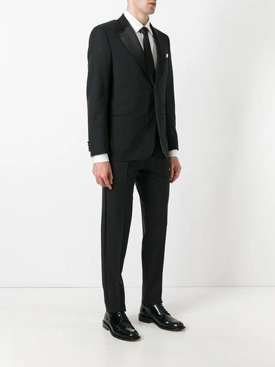 Shop Kiton Single Breasted Suit In Black