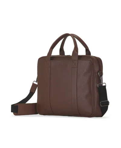 Bugatti Palermo 13" Leather Briefcase In Cognac