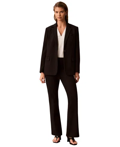 Calvin Klein Petite High-rise Pull-on Bootcut Pants In Multi