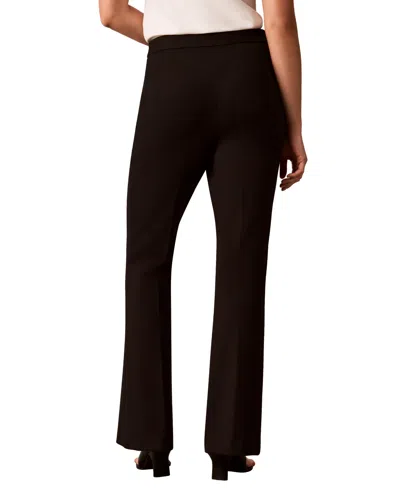 Calvin Klein Petite High-rise Pull-on Bootcut Pants In Multi