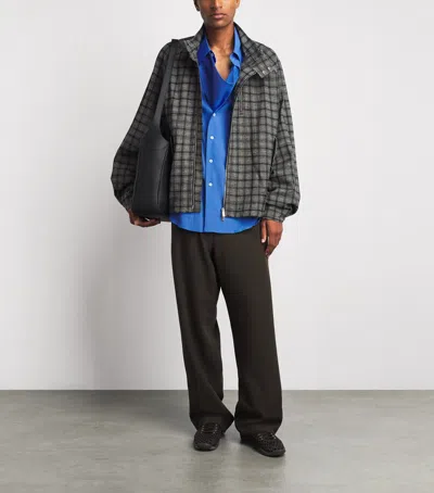 System Triangular Panel Shirt In Blue