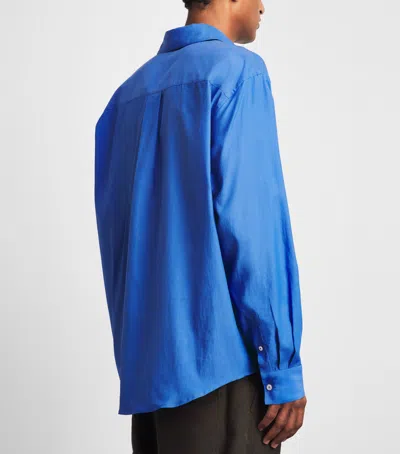 System Triangular Panel Shirt In Blue