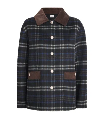 Claudie Pierlot Checked Wool Blend Coat