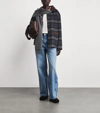 Claudie Pierlot Checked Wool Blend Coat
