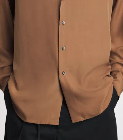 System Triangular Panel Shirt In Brown