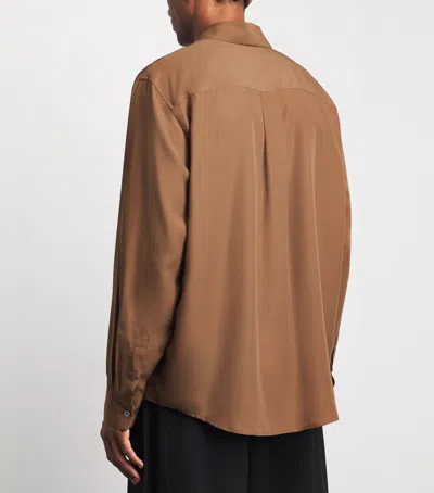 System Triangular Panel Shirt In Brown