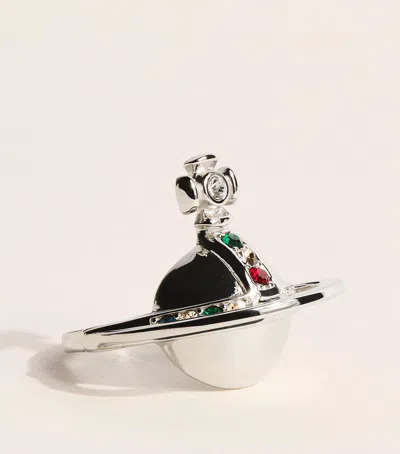 Vivienne Westwood Solid Orb Ring In Silver