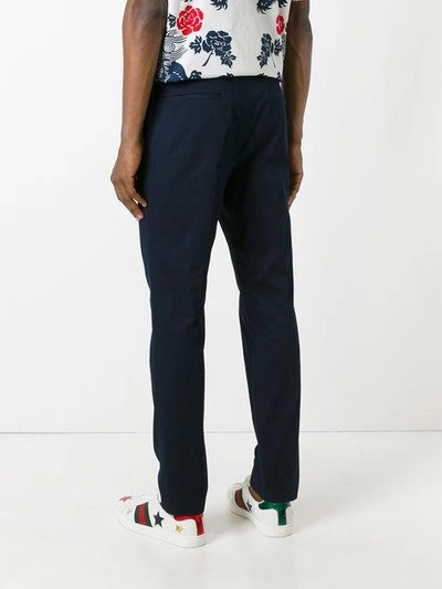 Shop Gucci Straight-leg Trousers In Blue
