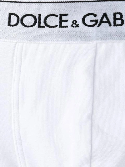 Shop Dolce & Gabbana Logo Waistband Boxers In White