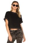Cotton Citizen Black Tokyo Crop T-shirt In Vintage Black