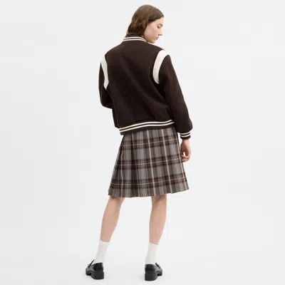 Coach Wool Varsity Jacket In Brown