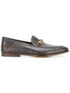 Gucci Jordaan Horsebit Leather Loafers In Cocoa Brown