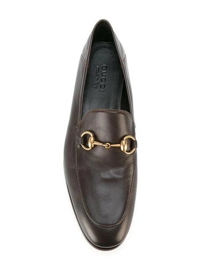 Shop Gucci Jordaan Horsebit Leather Loafers