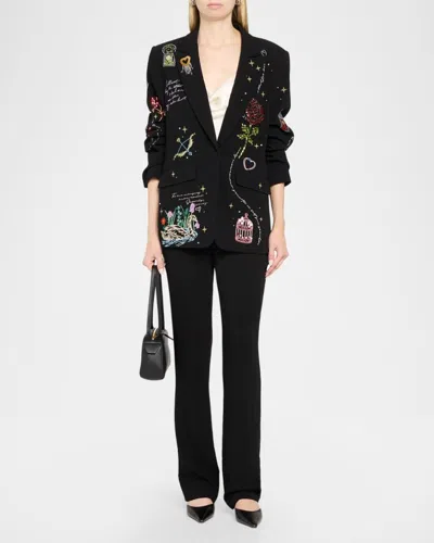 Cinq À Sept Cinq A Sept Starry Scribbles Kelsa Blazer In Black Multi