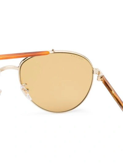 Shop Gucci Aviator Sunglasses In Brown