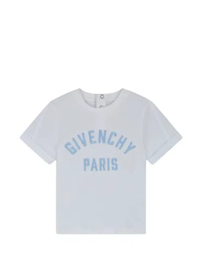 Givenchy Kids Mini Snap Button T-shirt With Embroidered Logo In White