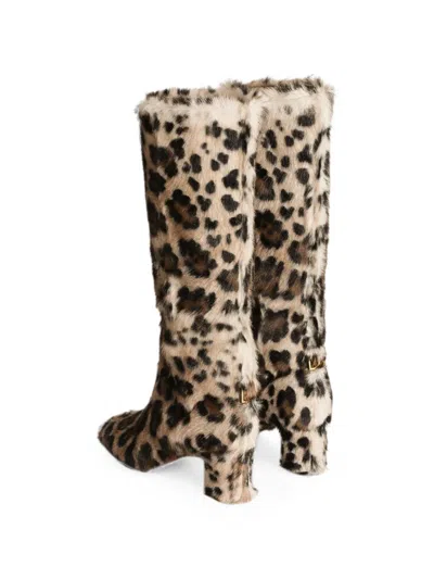 Dolce & Gabbana Leo Kid Leather Boots In Multi