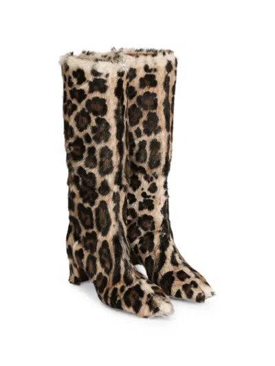 Dolce & Gabbana Leo Kid Leather Boots In Multi