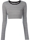 DOLCE & GABBANA cropped striped top,DRYCLEANONLY