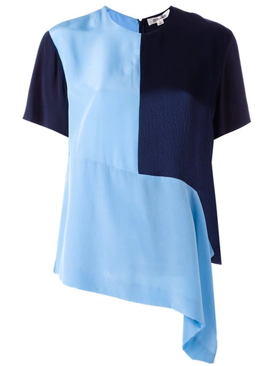 Diane Von Furstenberg Asymmetric T-shirt In Blue