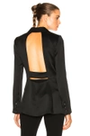 MARISSA WEBB MARISSA WEBB LOIS SATIN CREPE BLAZER IN BLACK,WJ0175