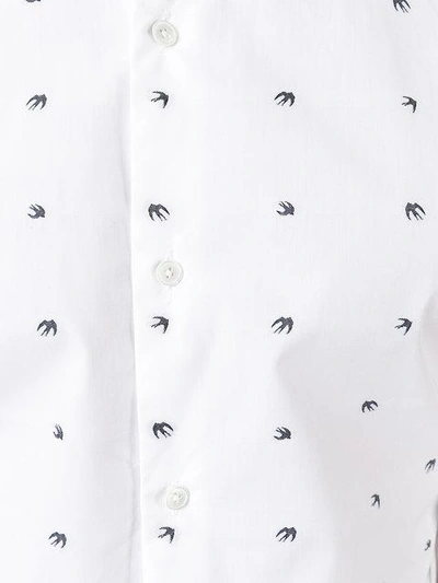 Shop Mcq By Alexander Mcqueen Mcq Alexander Mcqueen Birds Print Shirt - White