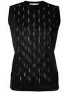 08SIRCUS 08SIRCUS - PERFORATED DETAIL SLEEVELESS TOP ,S17SLKN0711946426