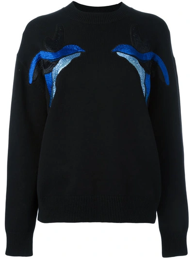 Victoria Victoria Beckham Birds Embroidery Jumper - Black