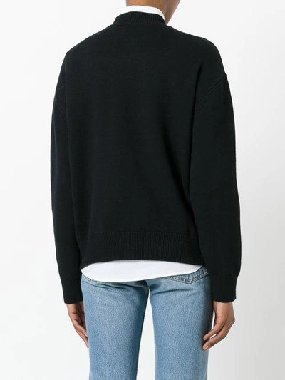 Shop Victoria Victoria Beckham Birds Embroidery Jumper - Black