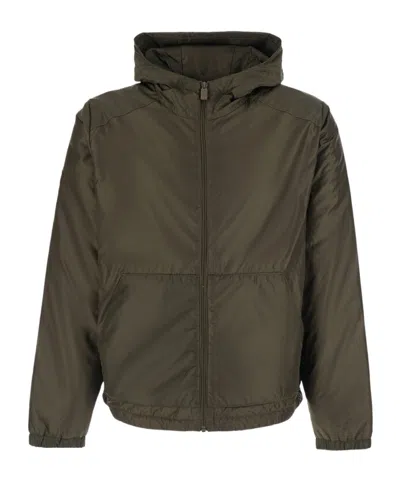 Aspesi Hooded Zip-up Jacket In Green