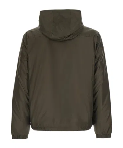 Aspesi Hooded Zip-up Jacket In Green