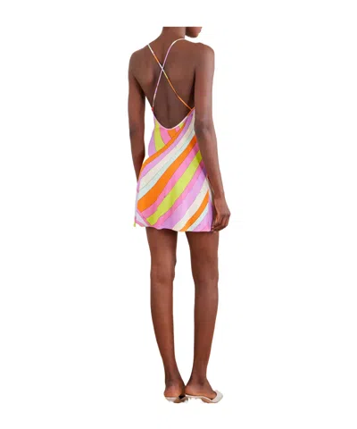 Pucci Printed Stretch-jersey Mini Dress In Multi