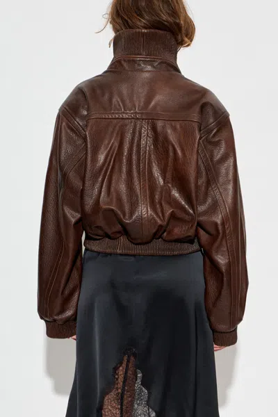 Christopher Esber Diagonal Zipper Jacket In Brown