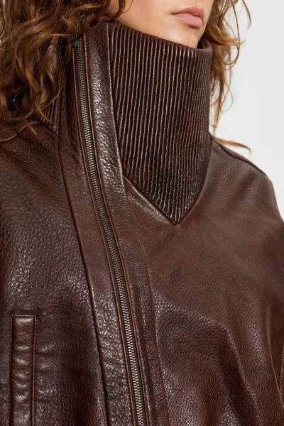 Christopher Esber Diagonal Zipper Jacket In Brown