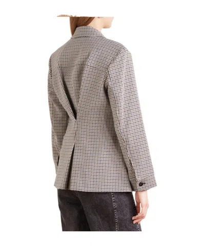 Veronica Beard Molyneux Tailored Houndstooth-pattern Jacket In Gray