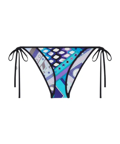 Pucci Printed Bikini Briefs In Blue