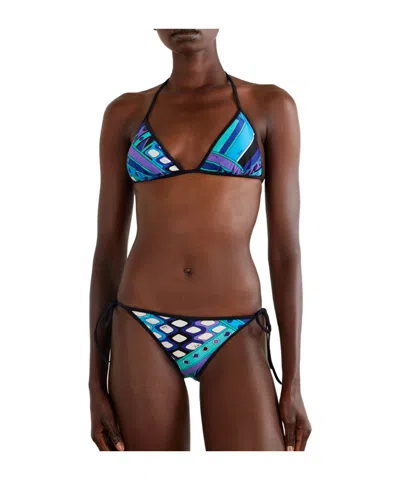 Pucci Printed Bikini Briefs In Blue