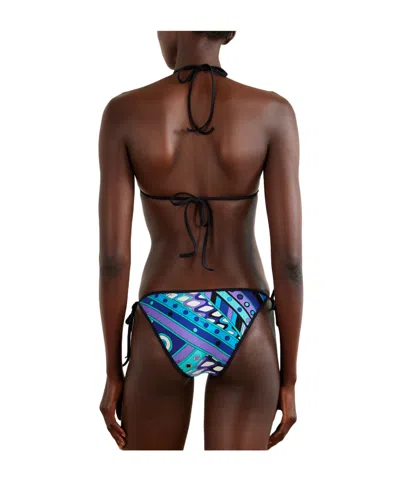 Pucci Printed Bikini Briefs In Blue