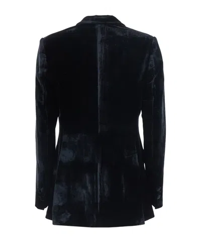 P.a.r.o.s.h Double-breasted Long-sleeve Blazer In Blue