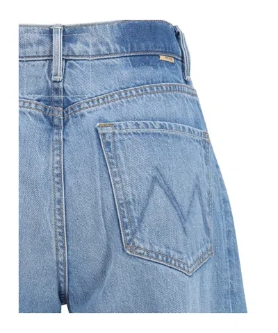 Mother High-rise Wide-leg Jeans In Blue
